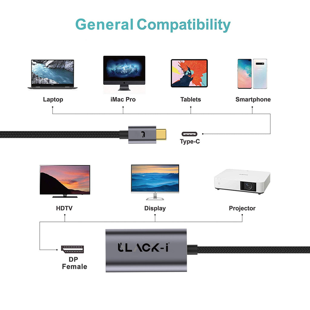 Black-i USB-C to DisplayPort 4K Converter