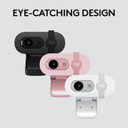 Logitech BRIO 100 USB-A 1080p FHD Webcam with Privacy Shutter and Built-in Mic - Off White