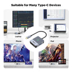 Black-i Type-C to DVI with 1 Port USB 3.0 (4K@30Hz)