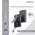 Qi2 TURBOBRIC 10000mAh Magnetic Wireless Power Bank | 35W PD Fast Charging | Type-C in/Out | Compatible with MagSafe | Kickstand | Watch Charging Output | Compact & Travel-Friendly (Black)