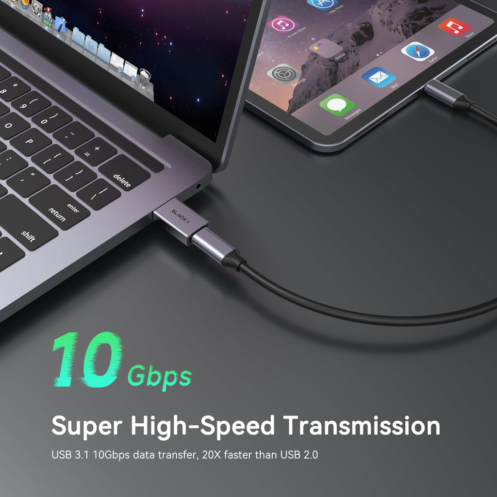 Black-i USB 3.1 Male to Type-C Female Converter