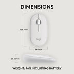 Logitech Pebble Mouse 2 M350s Multi Device Bluetooth Wireless Mouse - White