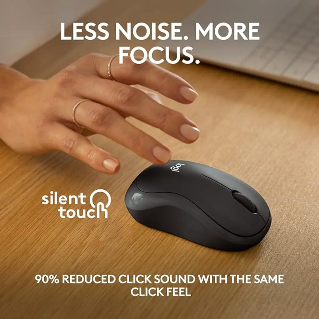 Logitech M240 Silent Bluetooth Wireless Mouse Compact Design - Graphite
