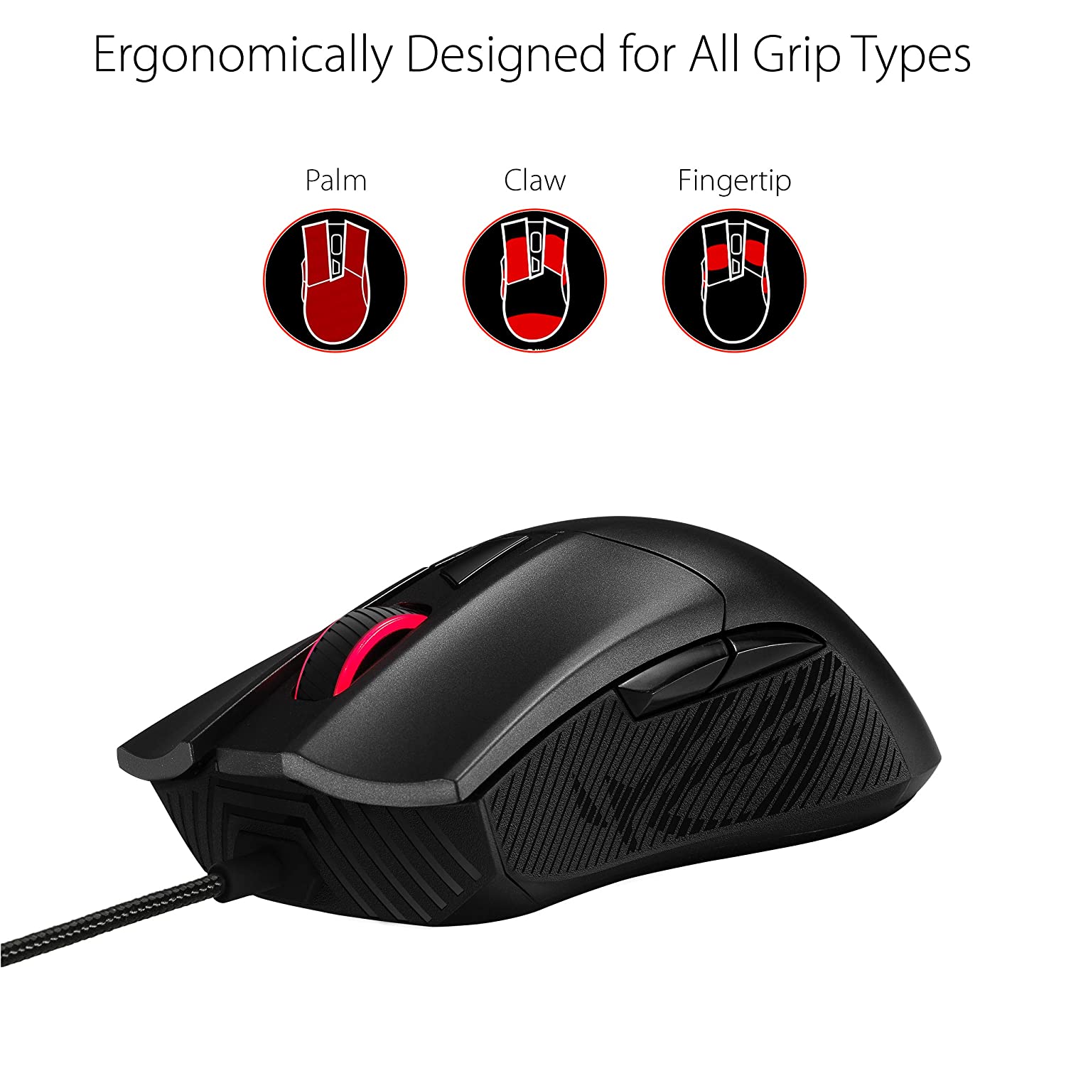 [RePacked] ASUS ROG Gladius II Core RGB Wired Optical Gaming Mouse with 6200 DPI