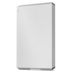 [RePacked] LaCie Mobile Drive 2TB External Hard Drive HDD Moon Silver USB-C USB 3.0, for Mac and PC Desktop, 1 Month Adobe CC