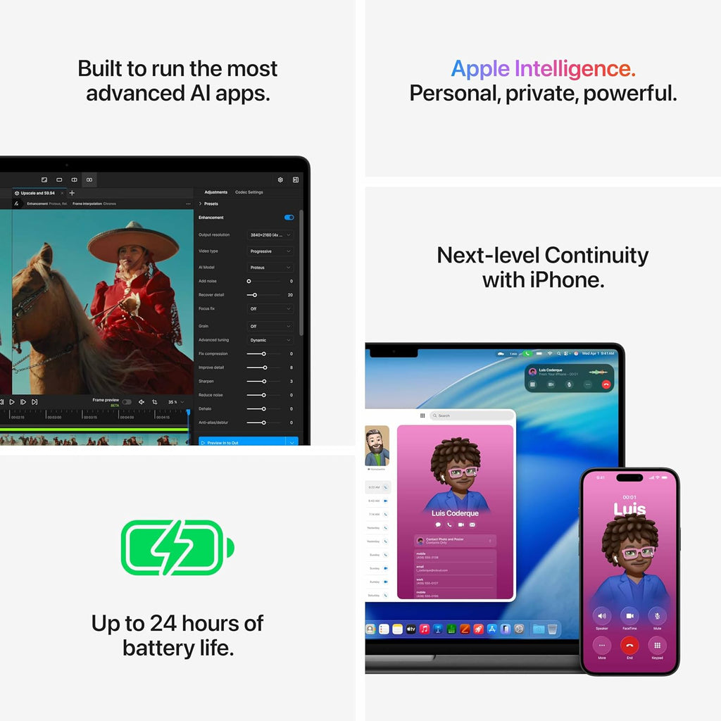 Apple 2026 MacBook Pro Laptop with M5 Pro chip with 18‑core CPU and 20‑core GPU: Built for AI, 41.05 cm (16.2″) Liquid Retina XDR Display, 24GB Unified Memory, 1TB SSD Storage; Space Black