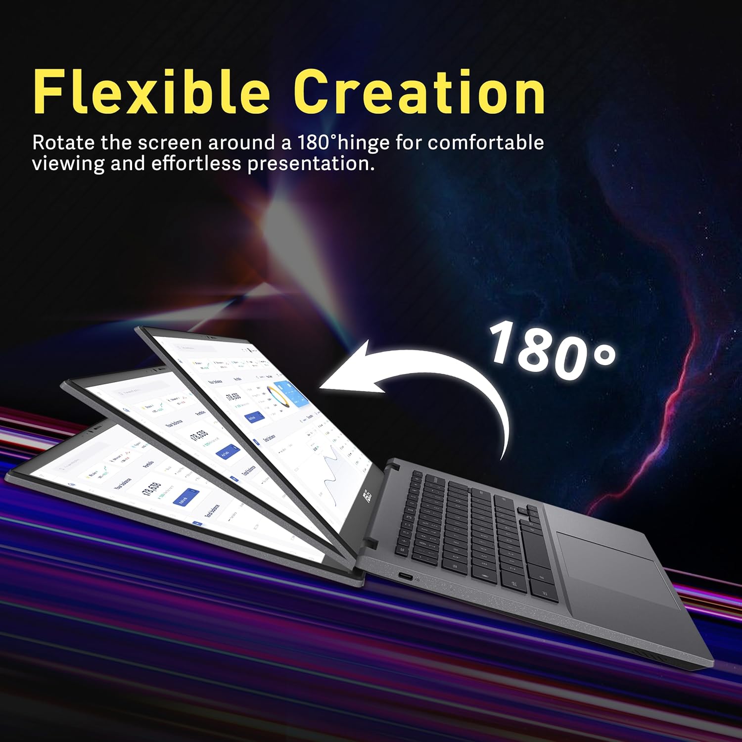 ASUS Chromebook Plus CX34 14" FHD Laptop, Intel i5-1235U, 16GB RAM, 256 GB Storage ( 256GB SSD ), Intel UHD Graphics, Full HD Webcam, WiFi 6, Bluetooth, Chrome OS, Gray