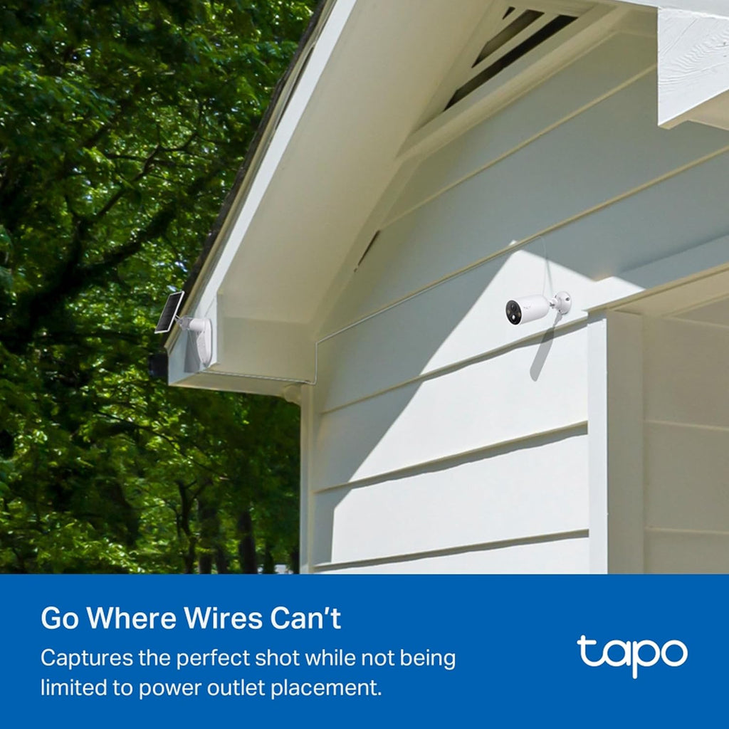 TP-Link Tapo C425 KIT 4MP 2K QHD 1440p Smart Wire Free Security Camera with Solar Panel - White