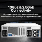 QNAP TS-h2287XU-RP-E2378-64G 22 Bay Dual 10GbE 3U Rackmount Hybrid NAS