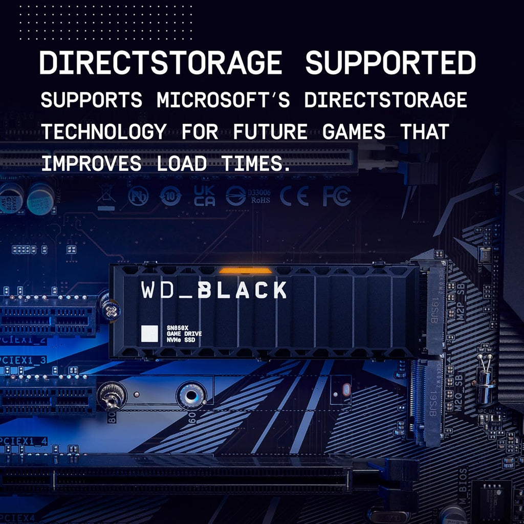 Western Digital WD Black SN850X 8TB M.2 NVMe Internal Gaming SSD with Heatsink - Black