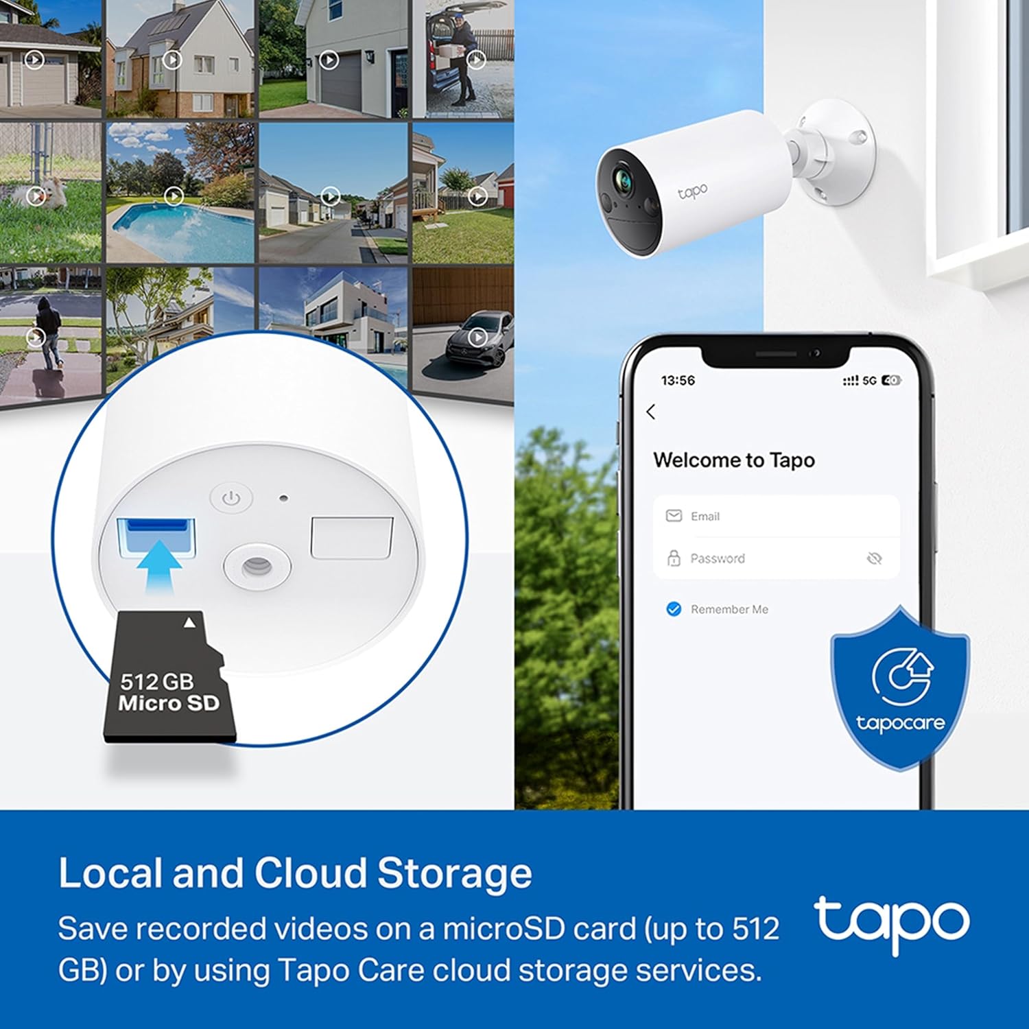 TP-Link Tapo C410 3MP 2K QHD Smart Wire-Free Indoor/Outdoor Security Camera - White