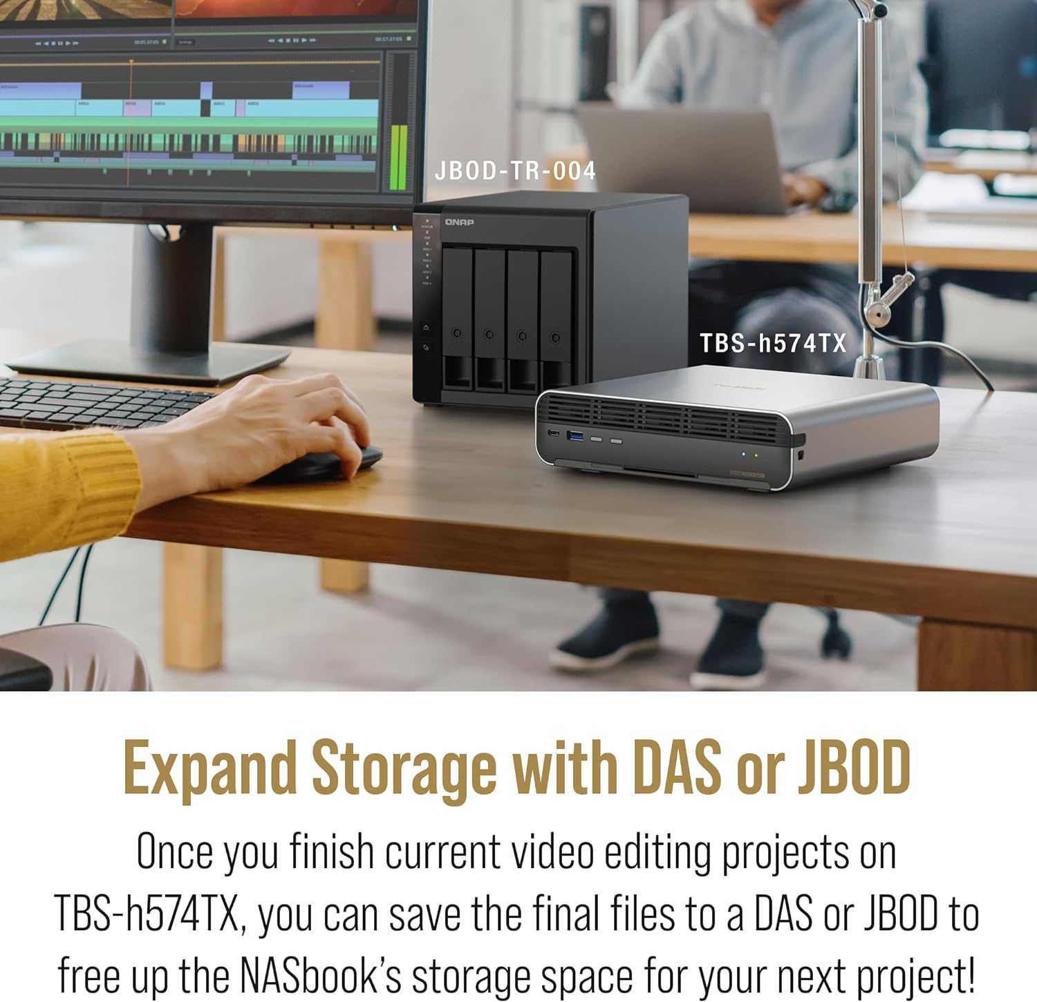 QNAP TBS-h574TX-i5-16G 5 Bay 10GbE High-Performance Thunderbolt 4 E1.S All-Flash NASbook