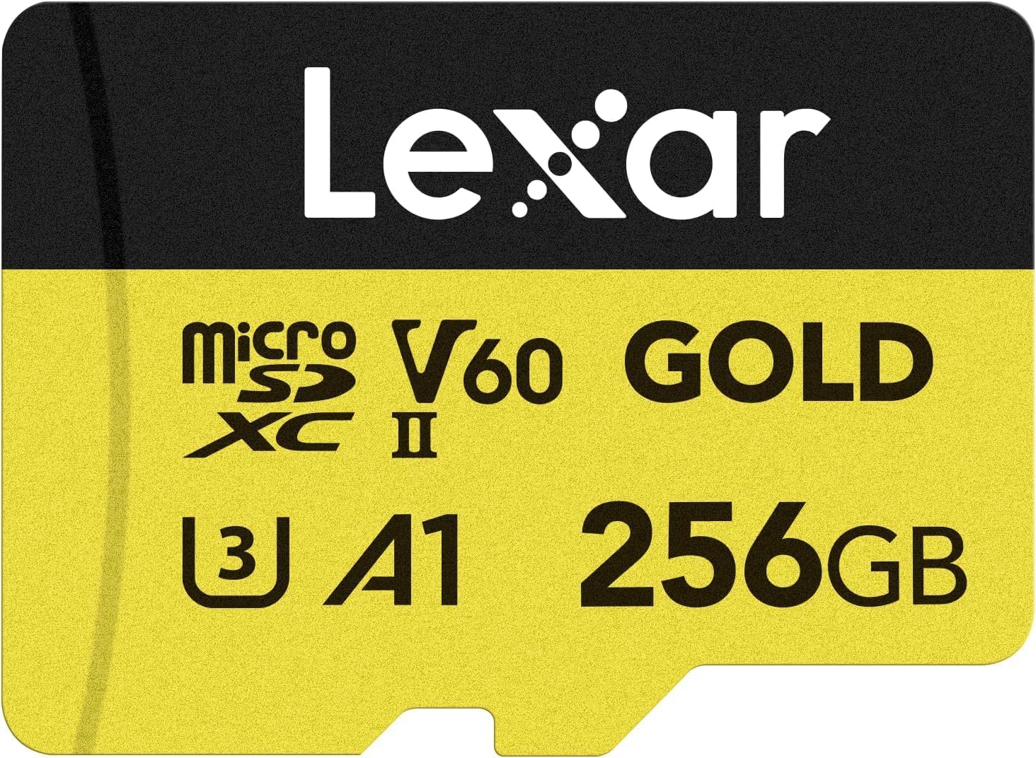 Lexar 128GB Professional Gold Micro SD Card, UHS-II, C10, U3, V60, A1, Full HD, 4K, Up to 280/100 MB/s microSDXC Memory Card, for Drones, Action Cameras, Portable Gaming Devices (LMSGOLD128G-BNNNG)