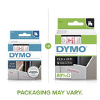 DYMO AUTHENTIC D1 LABELS, 12MM X 7M ROLL, RED PRINT ON WHITE TAPE, SELF-ADHESIVE LABELS FOR LABELMANAGER & MOBILELABELER LABEL PRINTERS