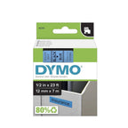DYMO AUTHENTIC D1 LABELS, 12MM X 7M ROLL, BLACK PRINT ON BLUE TAPE, SELF-ADHESIVE LABELS FOR LABELMANAGER & MOBILELABELER LABEL PRINTERS