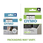 DYMO AUTHENTIC D1 LABELS, BLACK PRINT ON CLEAR TAPE, 12MM X 7M, SELF-ADHESIVE, FOR LABELMANAGER & MOBILELABELER LABEL PRINTERS