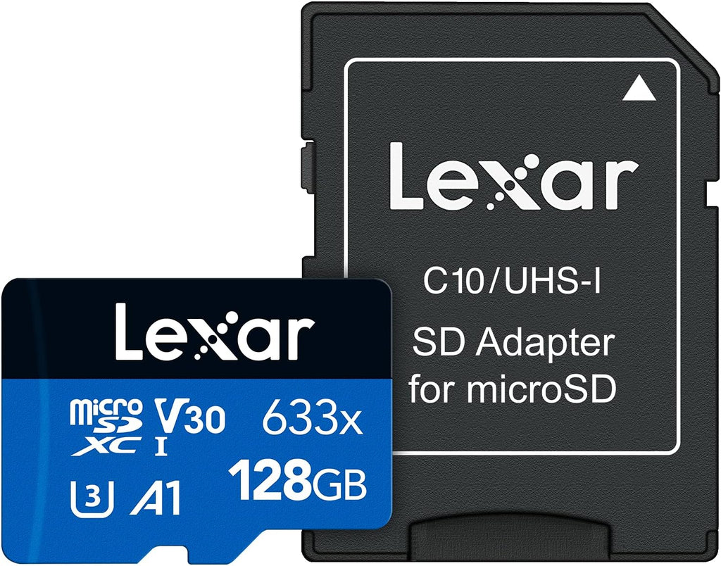 Lexar High-Performance 633x 32GB microSDHC UHS-I Card w/ SD Adapter, Up To 100MB/s Read, for Smartphones, Tablets, and Action Cameras