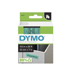 DYMO AUTHENTIC D1 LABELS, 12MM X 7M ROLL, GREEN PRINT ON BLACK TAPE, SELF-ADHESIVE LABELS FOR LABELMANAGER & MOBILELABELER LABEL PRINTERS