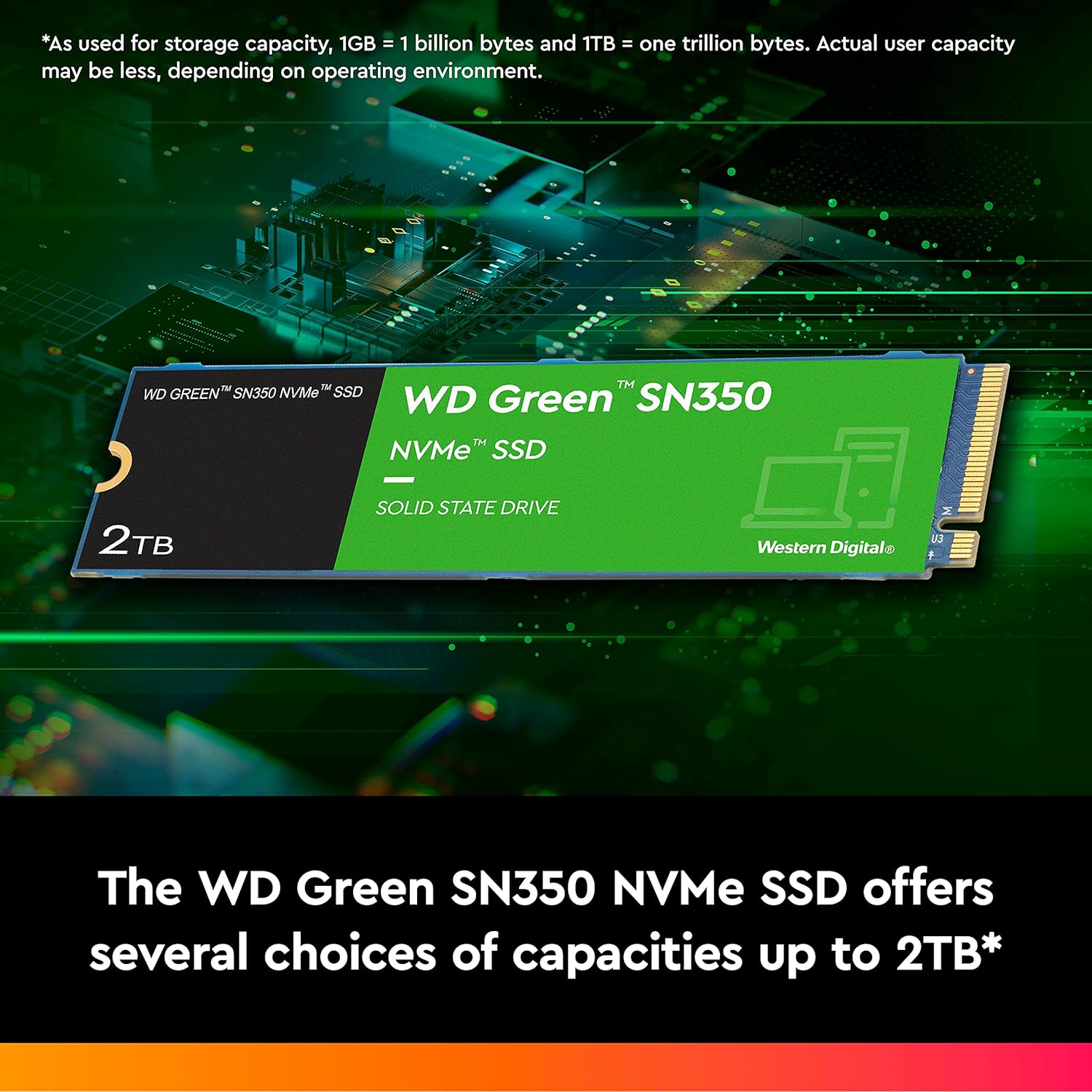 Western Digital WD Green SN350 NVMe 2TB M.2 2280 Internal Solid State Drive