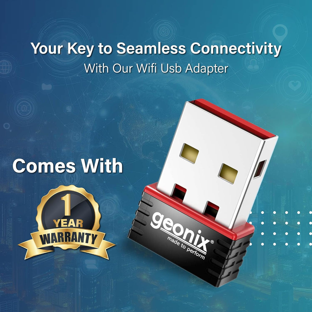 GEONIX Mini USB 2.0 Wi-Fi 150Mbps Wireless Network Adapter