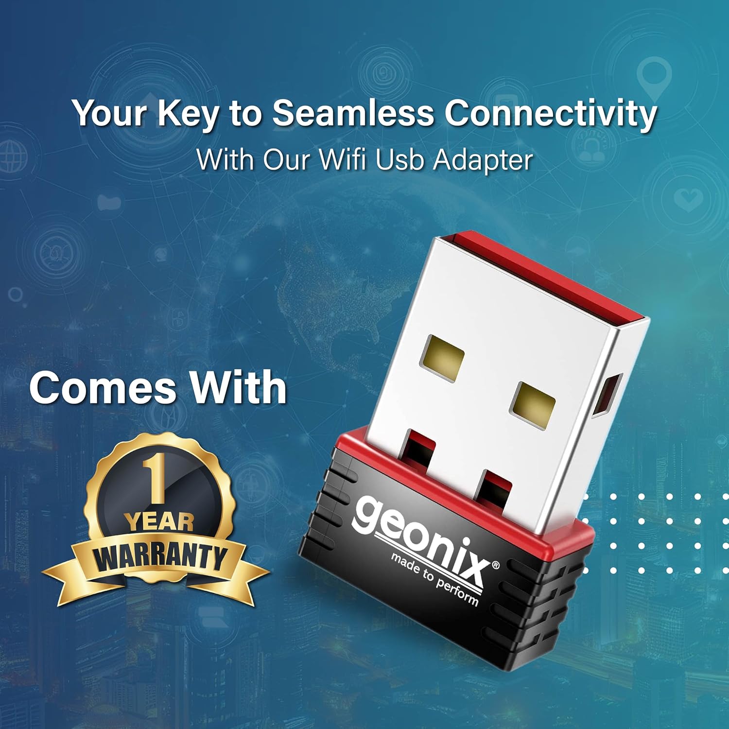 GEONIX Mini USB 2.0 Wi-Fi 150Mbps Wireless Network Adapter