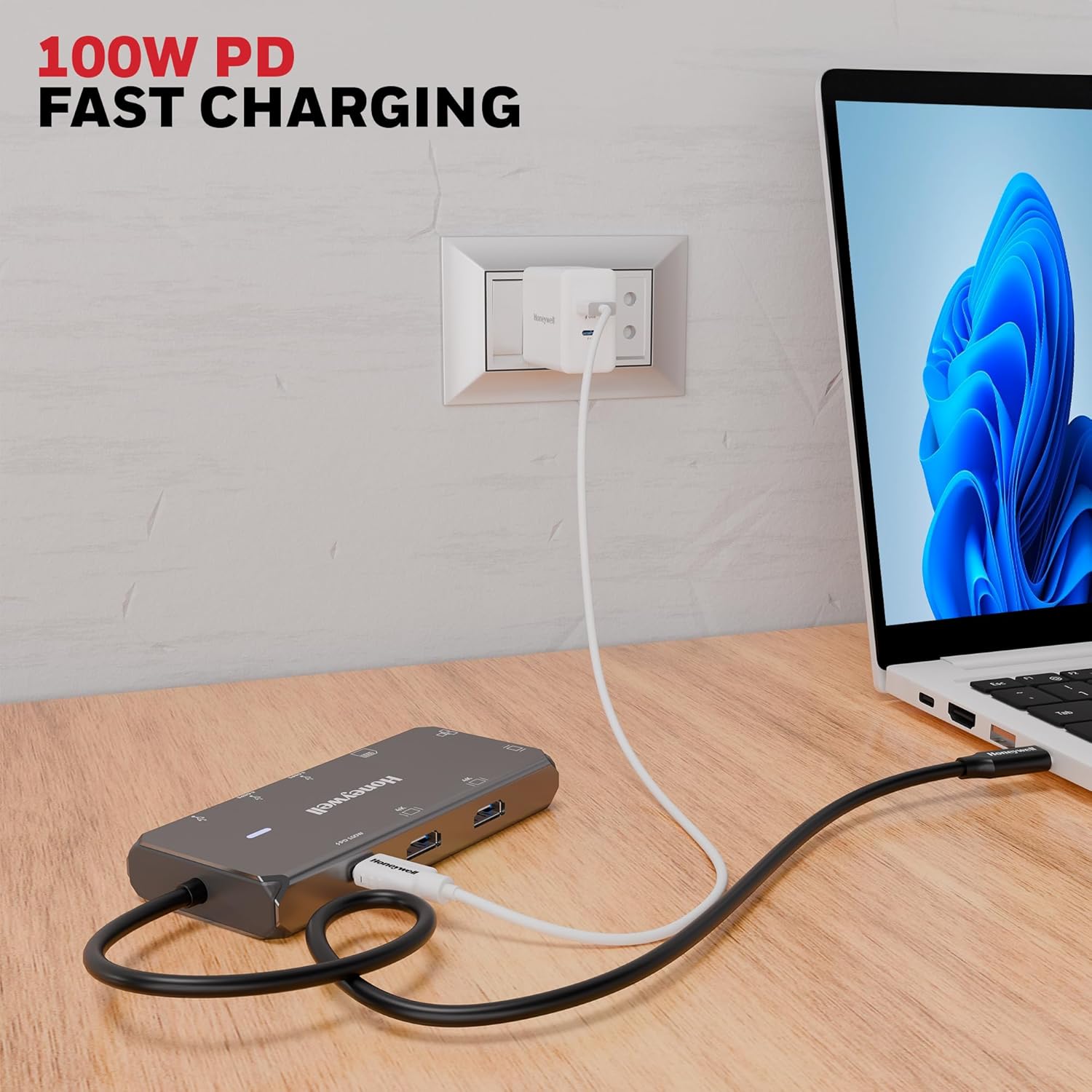 HONEYWELL 10-IN-1 TYPE C DOCK WITH DUAL 4K HDMI, 1GBPS RJ45 ETHERNET PORT, 2XUSB 3.0