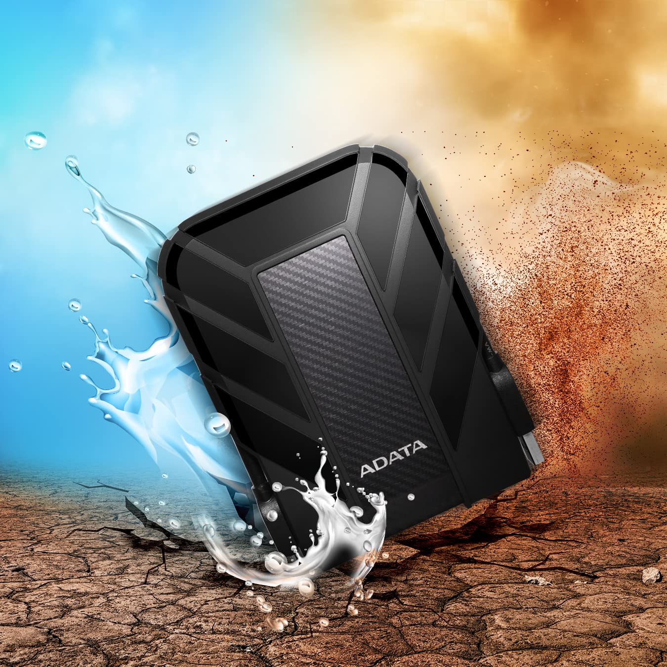 ADATA HD710 Pro 1TB USB SATA III USB 3.1 External Portable Shockproof Hard Disk Drive - Black