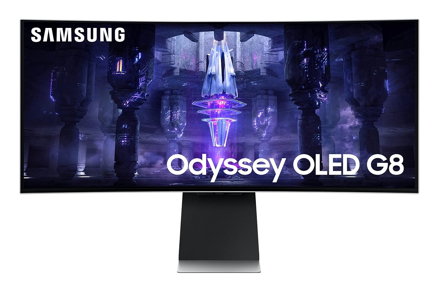 Samsung Odyssey BG850SW 34" 175Hz 1440p WQHD OLED Panel USB-C Curved Ultrawide Gaming Monitor with Speakers- Silver