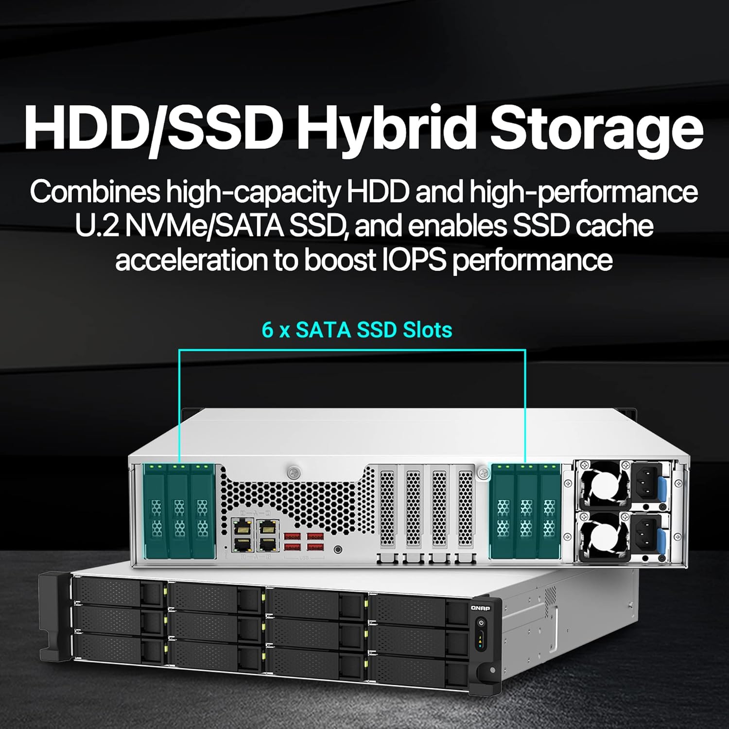 QNAP TS-h1887XU-RP-E2336-32G 18 Bay Dual 10GbE 2U Rackmount Hybrid NAS