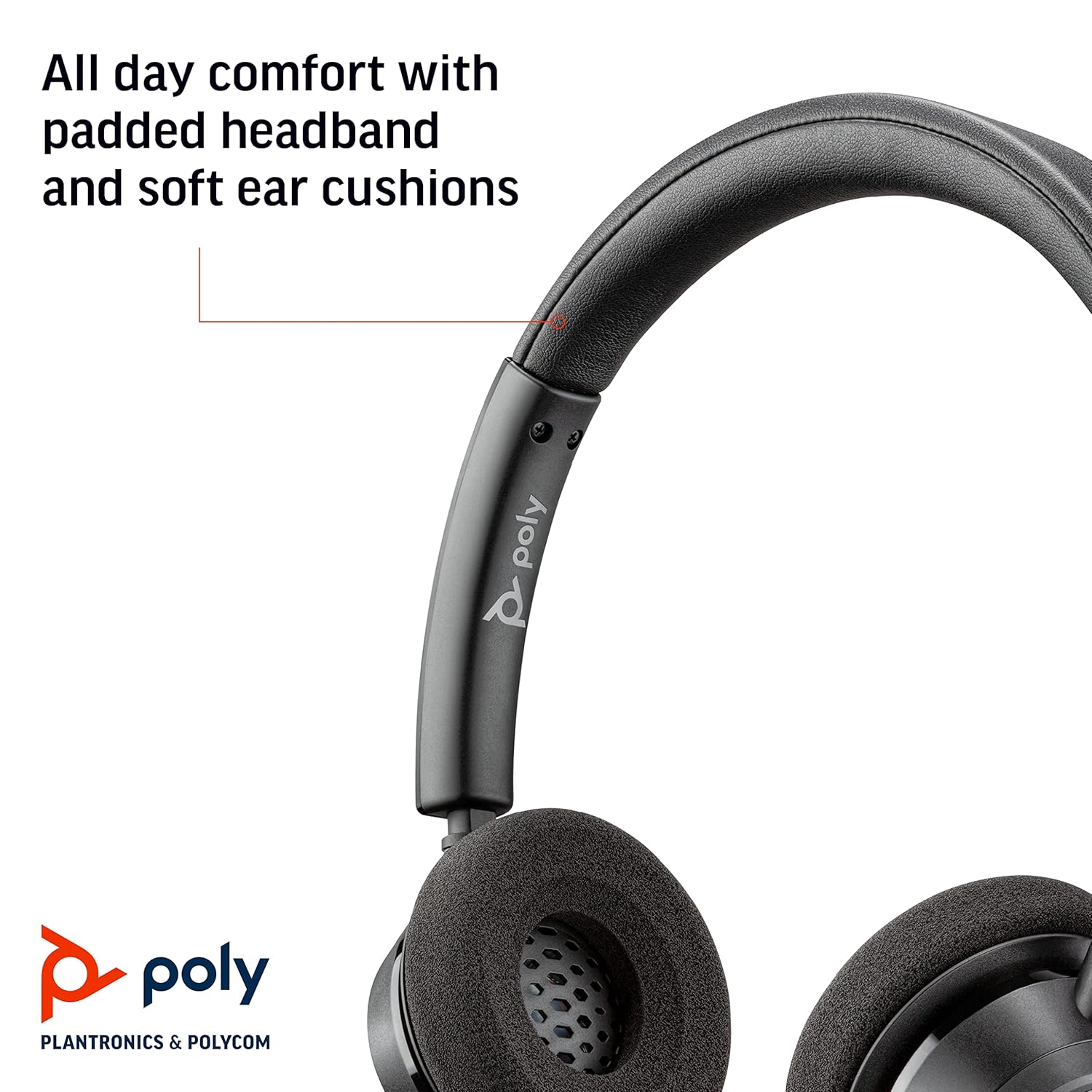 Poly Blackwire 3320 USB-A Microsoft Teams Certified Over Ear Stereo Wired Headset with Mic