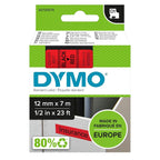 DYMO AUTHENTIC D1 LABELS, WHITE PRINT ON BLACK TAPE, 12MM X 7M, SELF-ADHESIVE LABELS FOR LABELMANAGER & MOBILELABELER LABEL PRINTERS