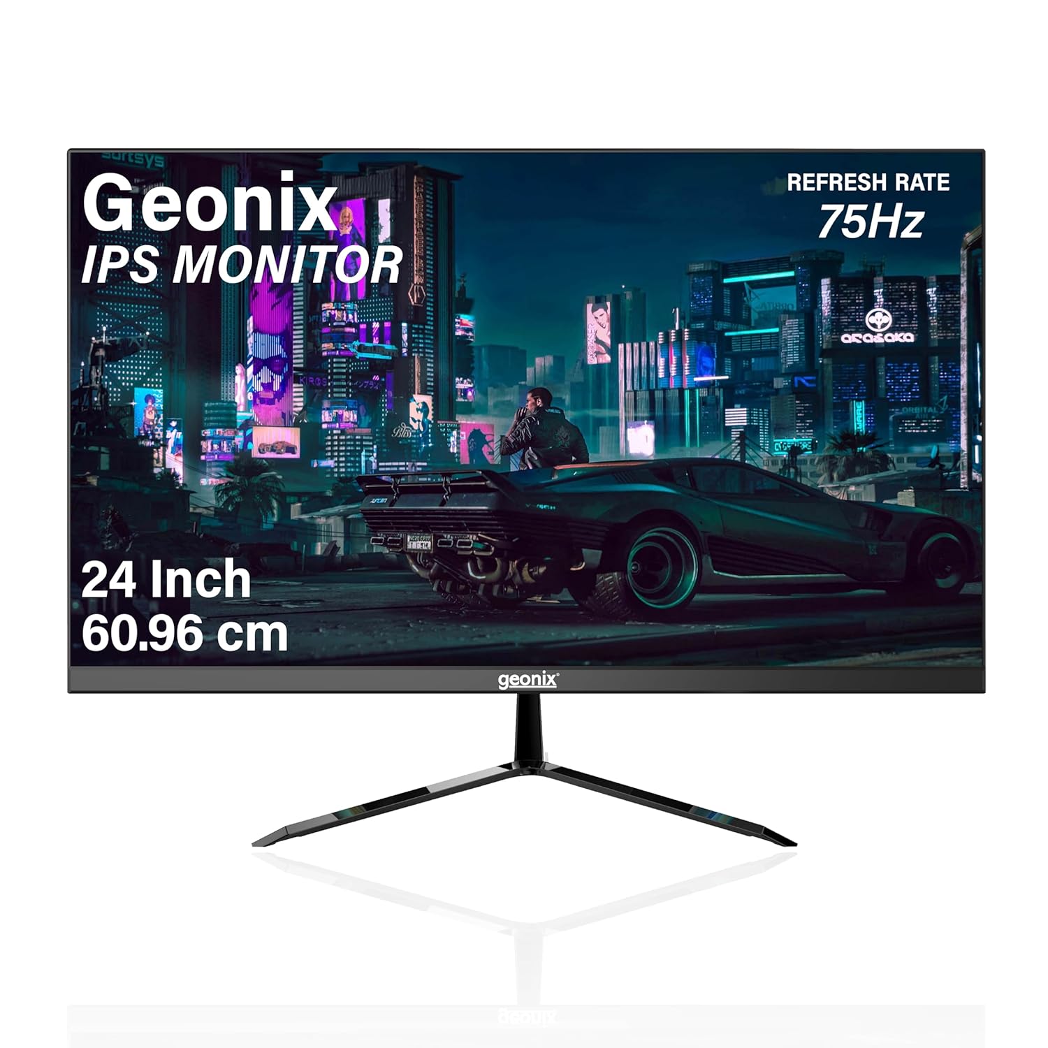 GEONIX 24 Inch IPS Panel 1920x1080 Full HD Frameless Display Monitor