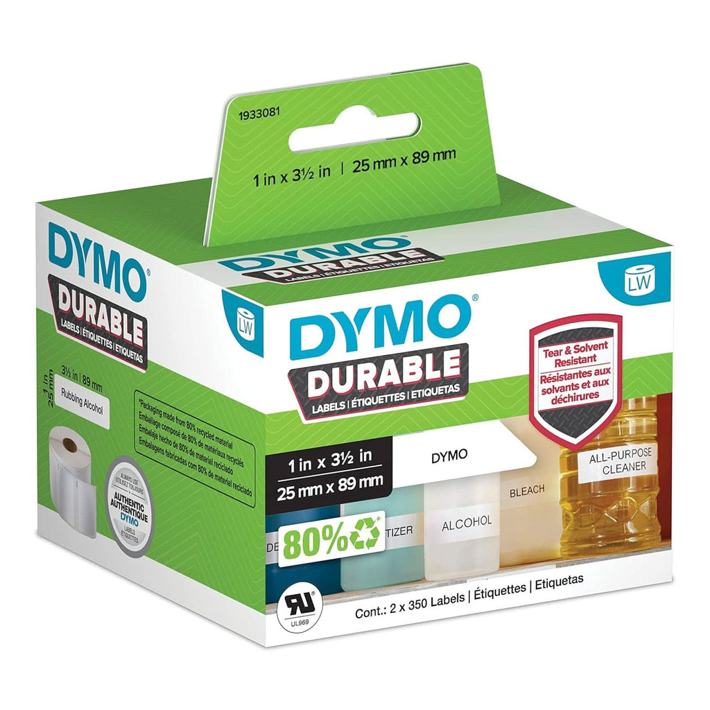 DYMO LW DURABLE 1" X 3-1/2" (25MM X 89MMX350NOS)