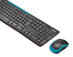 Logitech keyboard and mouse set on a white background