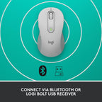 Logitech Signature M650 Optical Wireless Mouse - White