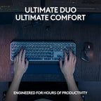 Logitech Master Series MX Keys S Wireless Keyboard and Mouse Combo with Palm Rest