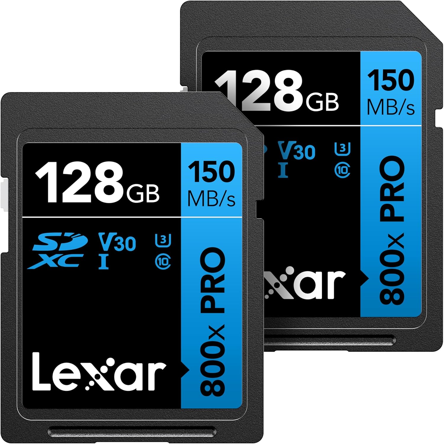 Lexar  High-Performance 800x PRO SD Card, UHS-I, C10, U3, V30, 4K, Up to 150MB/s Read SDXC Memory Card, for Point-and-Shoot & Mid-Range DSLR Cameras, HD Camcorders (LSD0800P128G-BNNNU)