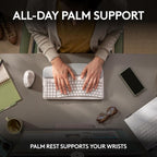 Logitech Ergo Series Wave Keys Wireless Ergonomic Keyboard with Cushioned Palm Rest - Off White