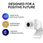 Logitech BRIO 100 USB-A 1080p FHD Webcam with Privacy Shutter and Built-in Mic - Off White