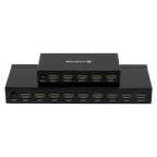 Cadyce CA-8HDSP 1×8 HDMI Splitter view of 5V DC power adapter attached