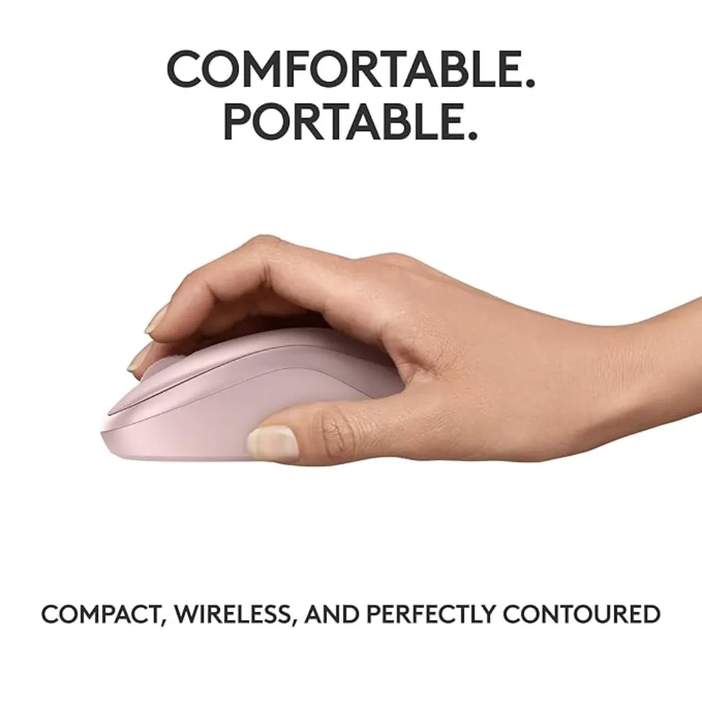 Logitech M240 Silent Bluetooth Wireless Mouse Compact Design - Rose