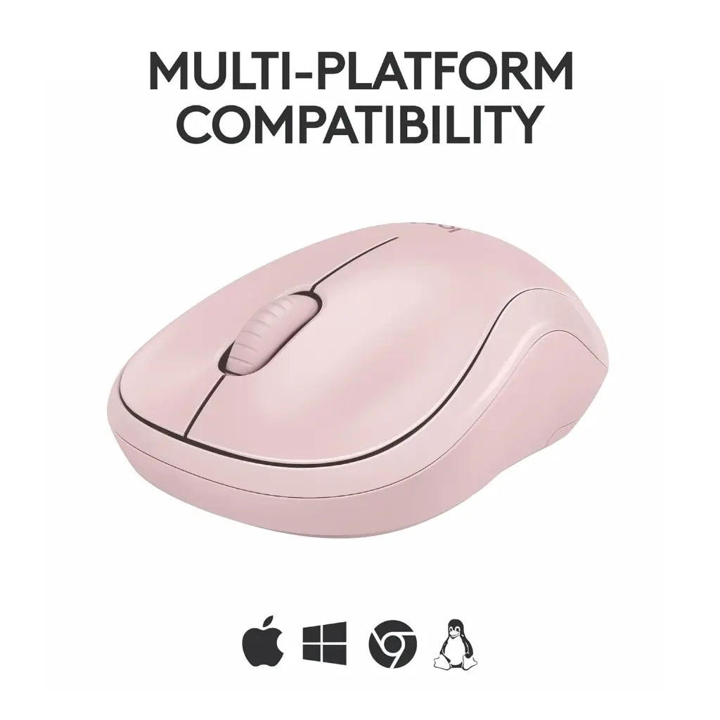 Logitech M240 Silent Bluetooth Wireless Mouse Compact Design - Rose