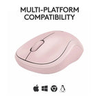 Logitech M240 Silent Bluetooth Wireless Mouse Compact Design - Rose