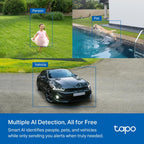 TP-Link Tapo C425 KIT 4MP 2K QHD 1440p Smart Wire Free Security Camera with Solar Panel - White