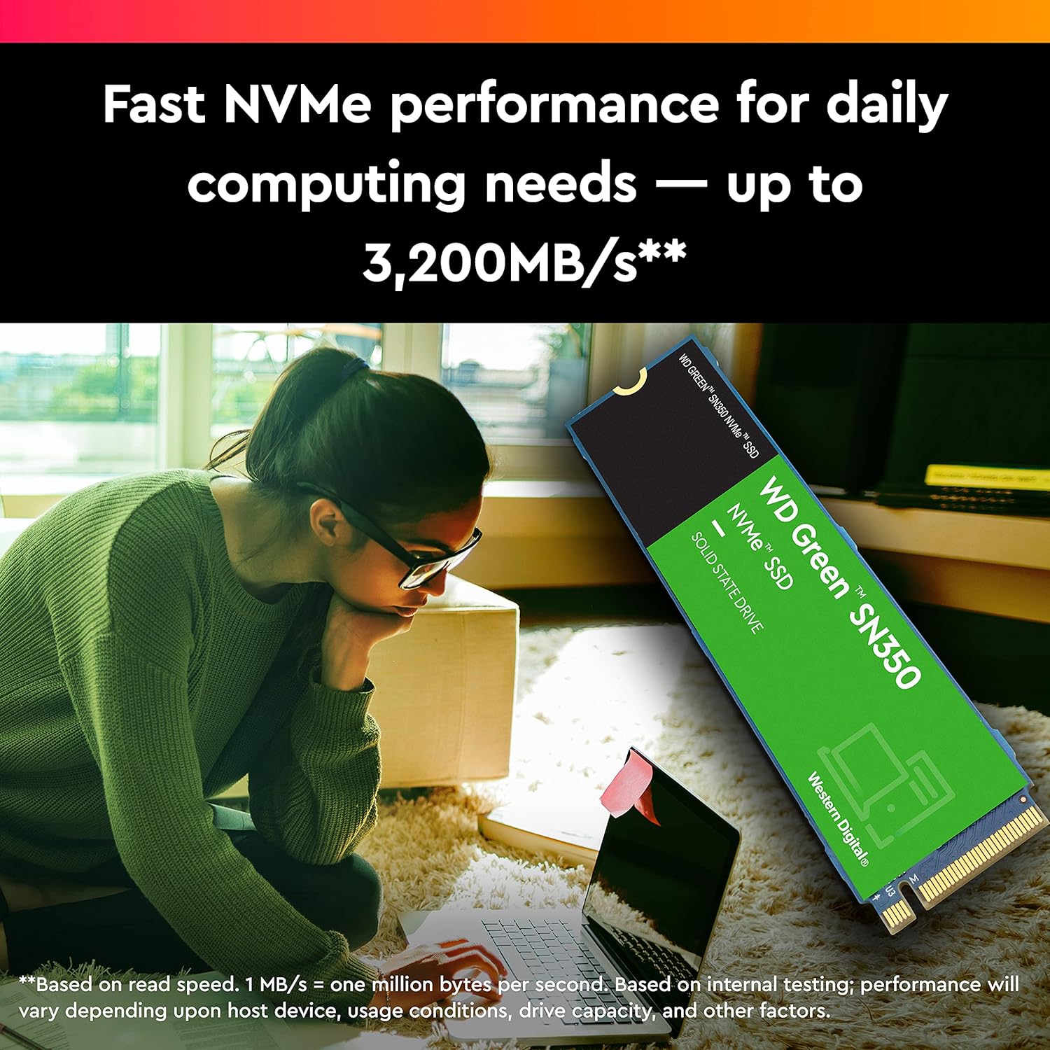 Western Digital WD Green SN350 NVMe 2TB M.2 2280 Internal Solid State Drive