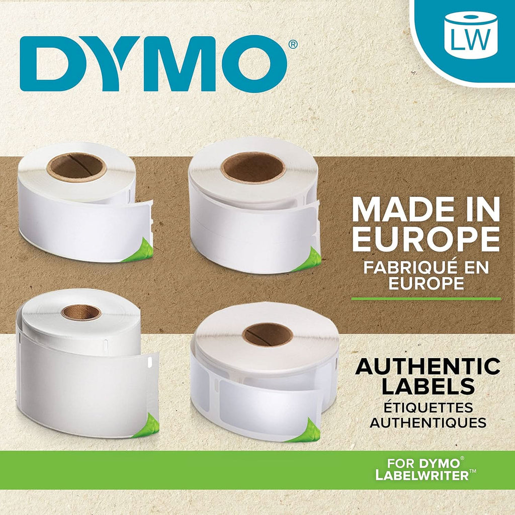 DYMO AUTHENTIC LABELWRITER SMALL NAME BADGE LABELS, 41MM X 89MM, SELF-ADHESIVE, ROLL OF 300 EASY-PEEL LABELS, FOR LABELWRITER LABEL MAKERS