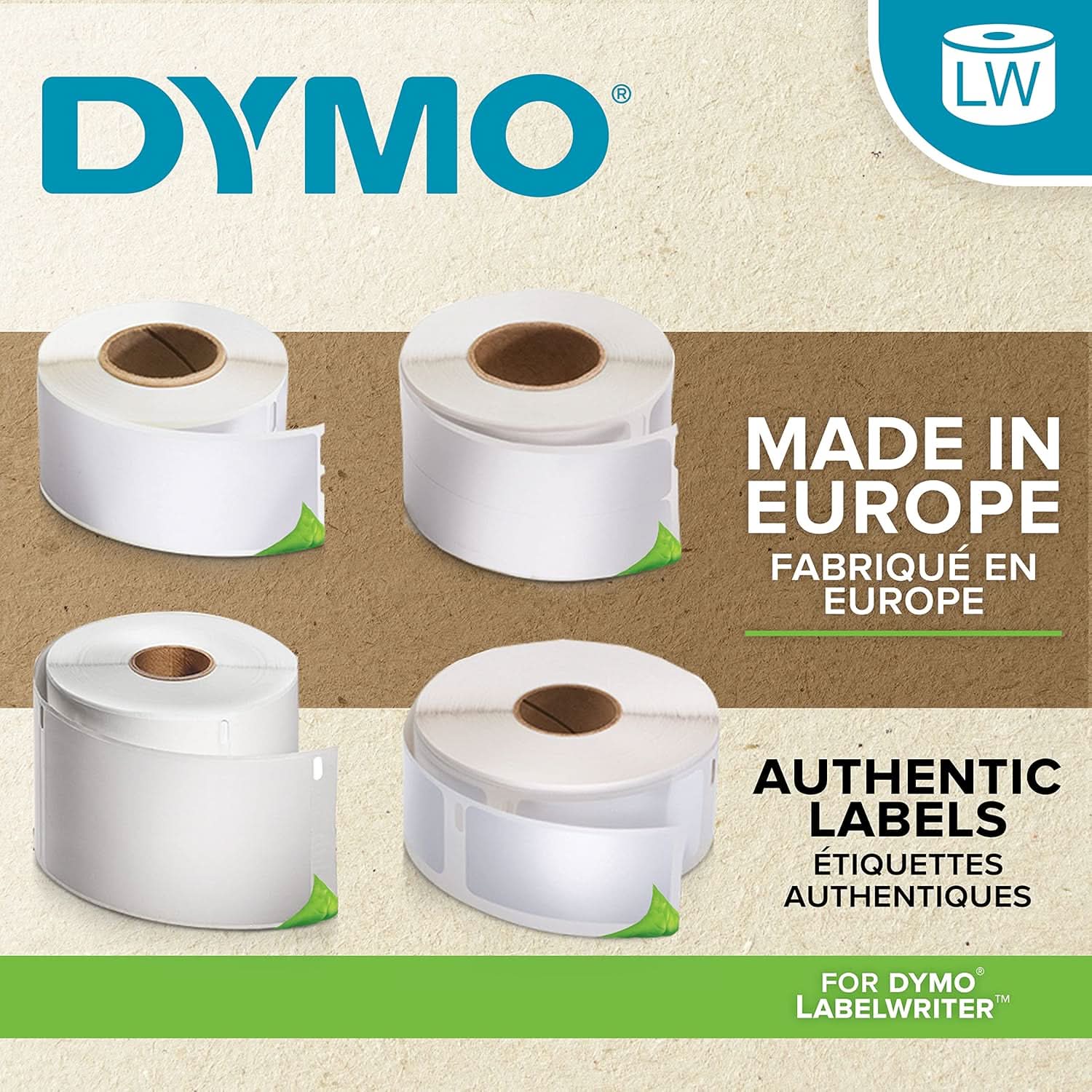 DYMO AUTHENTIC LW LARGE RETURN ADDRESS LABELS, 25MM X 54MM, SELF-ADHESIVE, ROLL OF 500 EASY-PEEL LABELS, FOR LABELWRITER LABEL MAKERS