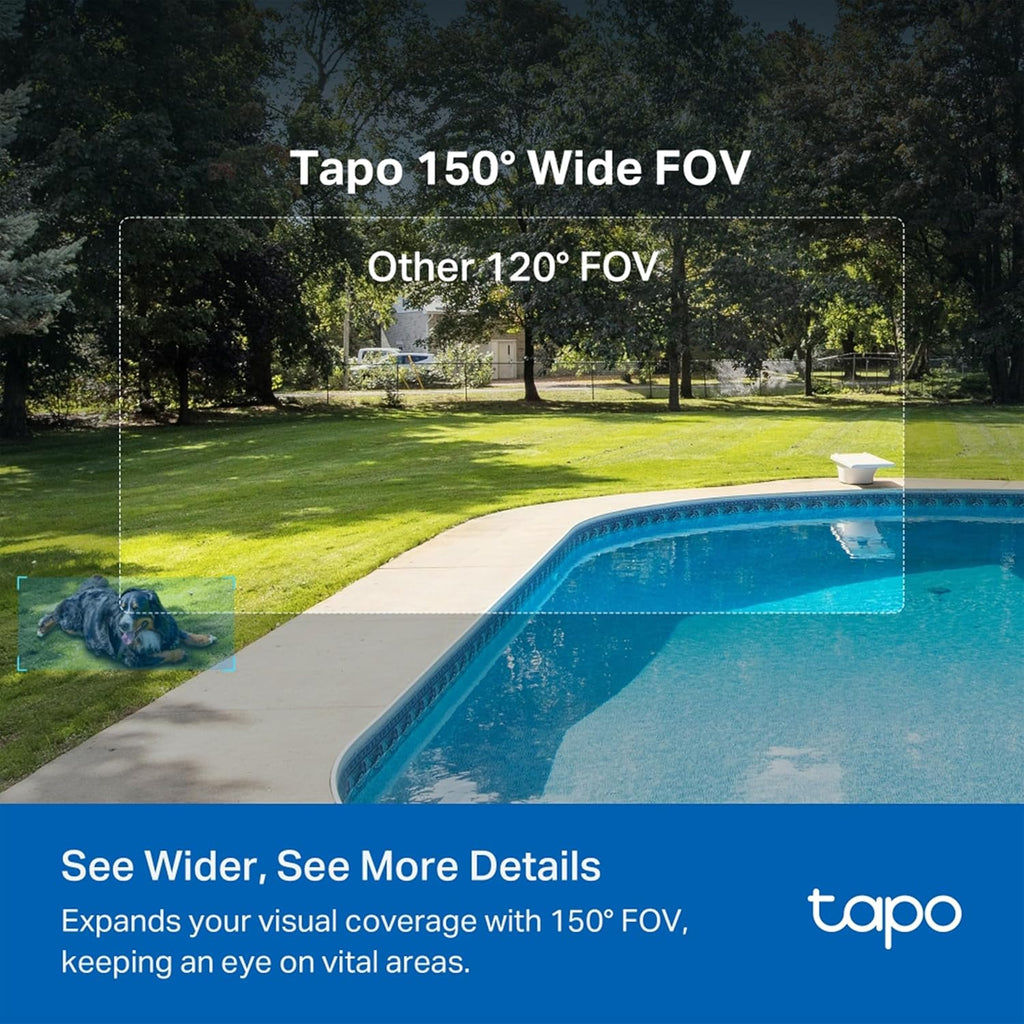 TP-Link Tapo C425 KIT 4MP 2K QHD 1440p Smart Wire Free Security Camera with Solar Panel - White
