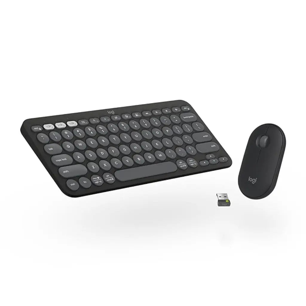 Logitech Pebble 2 Combo Wireless Bluetooth Keyboard & Mouse Set with Logi Bolt Receiver