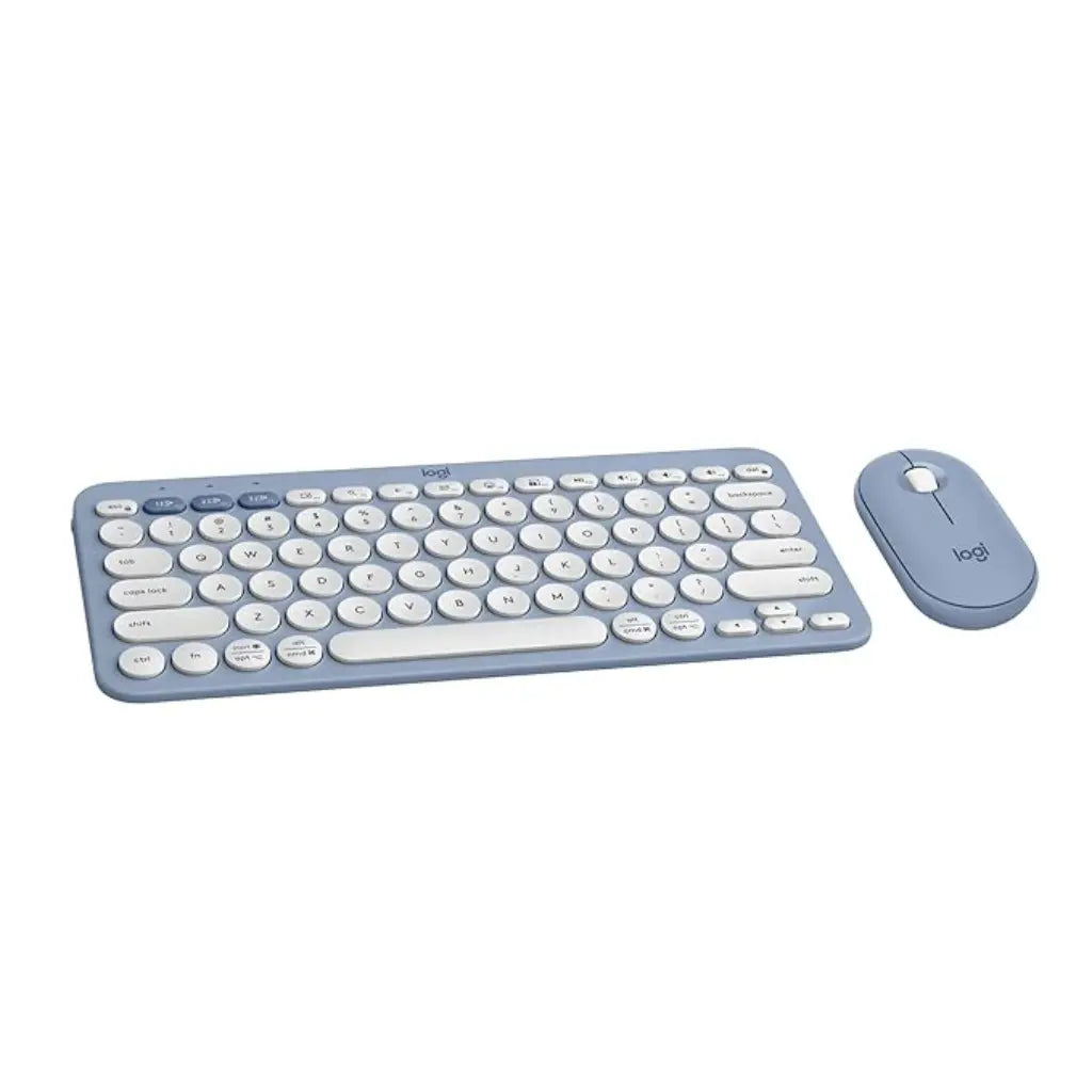 Logitech Pebble 2 Multi Device Wireless Keyboard & Mouse Combo - Tonal Blue